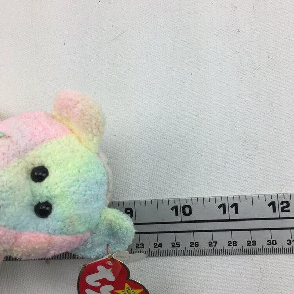 TY Groovy Beanie Baby Rainbow Tie Dye Bear Soft Bean Bag Toy Collectible Retired - Picture 8 of 8